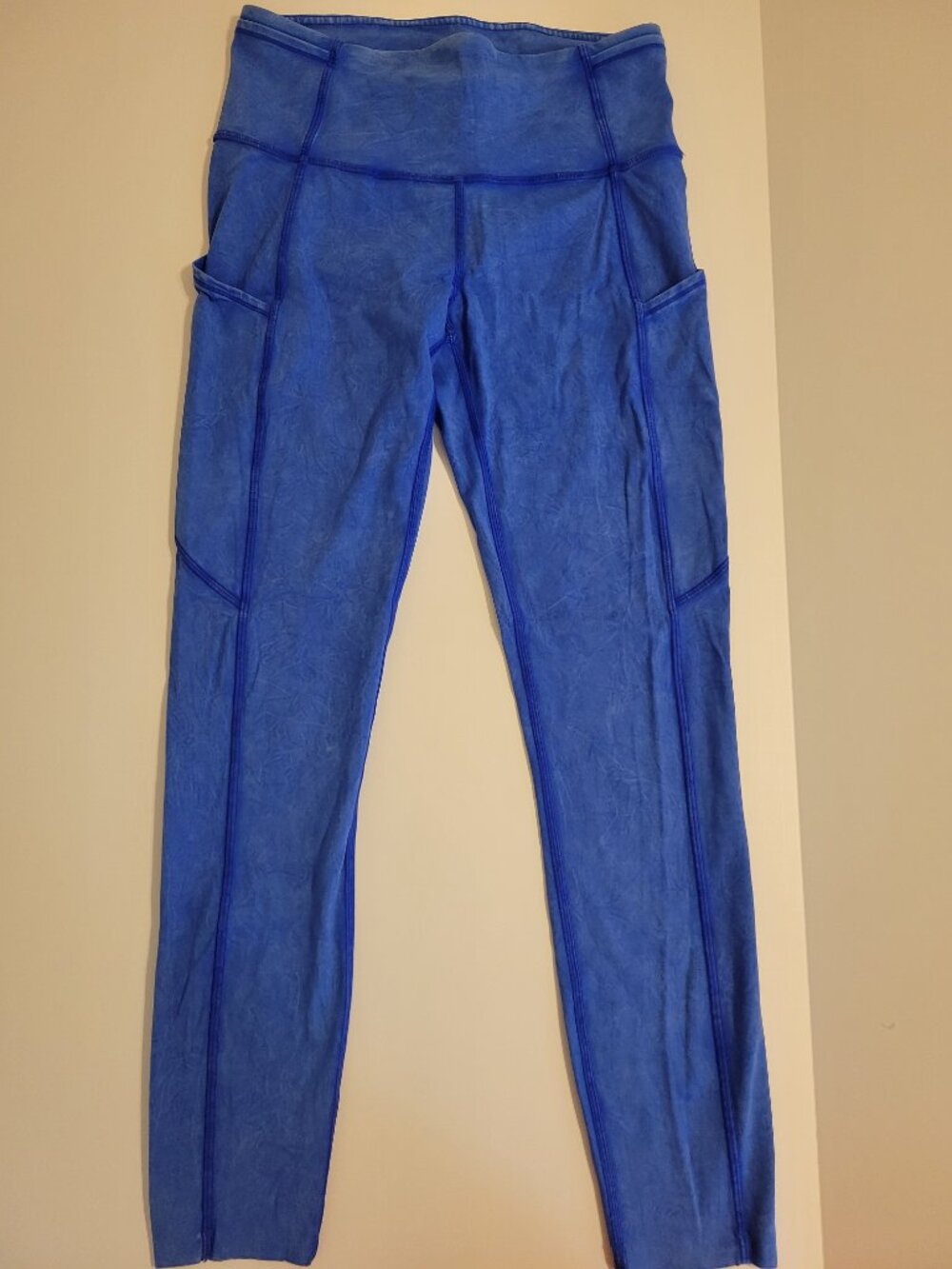 Lululemon Fast & Free | 7/8 length | Sz 6| Blue Acid Wash| Like New